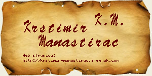 Krstimir Manastirac vizit kartica